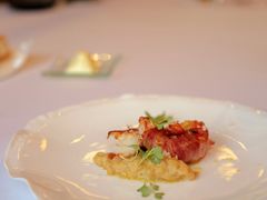 培根大明虾配梨子芥末酱-Jean Georges