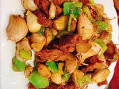 烤蒜爆酥肉-天添纸包鸡家常菜