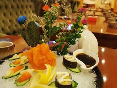 三文鱼拼北极贝刺身-朝鲜玉流馆(滨河东路店)