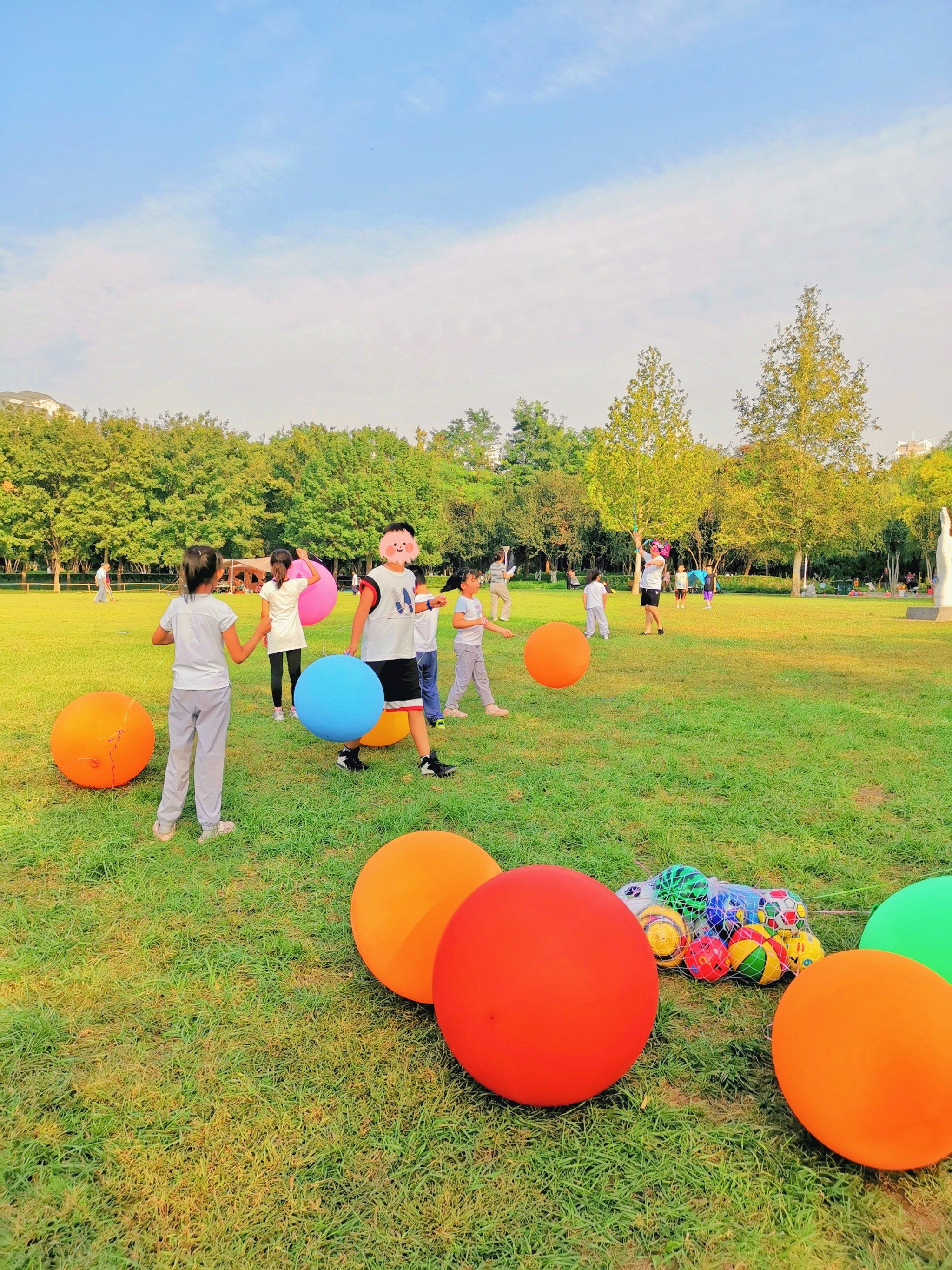 遛娃公园👶🏻玩儿大球已经俩小时没喊妈了!