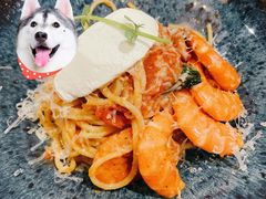 鲜茄大虾意粉配马斯卡彭奶酪-BE BRIGHT KITCHEN(正佳广场店)