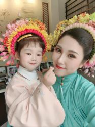 -后宫·古装汉服京剧儿童亲子全家福摄影