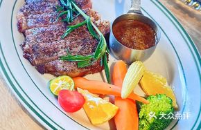 Charcoal-Grilled American Black Angus Ribeye Steak