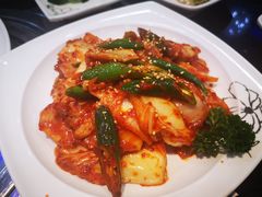 辣白菜炒五花肉-青松馆韩国料理(香港中路佳世客店)