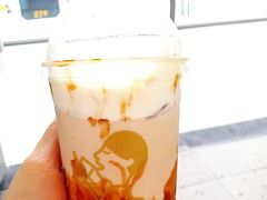 烤黑糖波波牛乳茶-喜茶(广州白云机场T2出发厅店)