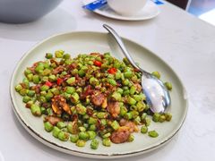 XO酱蛤蜊肉配新鲜四季豆-鹿港小镇(滨北店)