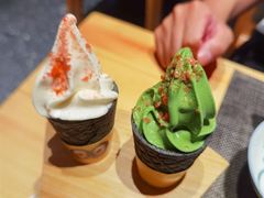 抹茶双拼冰淇淋-隐泉京望日式料理(太和广场店)
