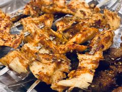烤板筋-老猎户炭火锅羊汤(万达店)