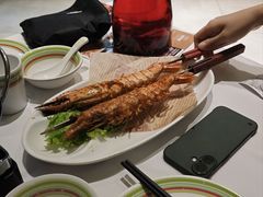 烤深海大虎虾-开海·红岛海鲜虾水饺(石老人店)
