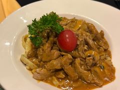 奶油蘑菇猪肉德国面-申德勒加油站西餐厅(太仓店)