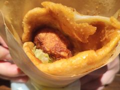 -小红车炸蛋葱油饼