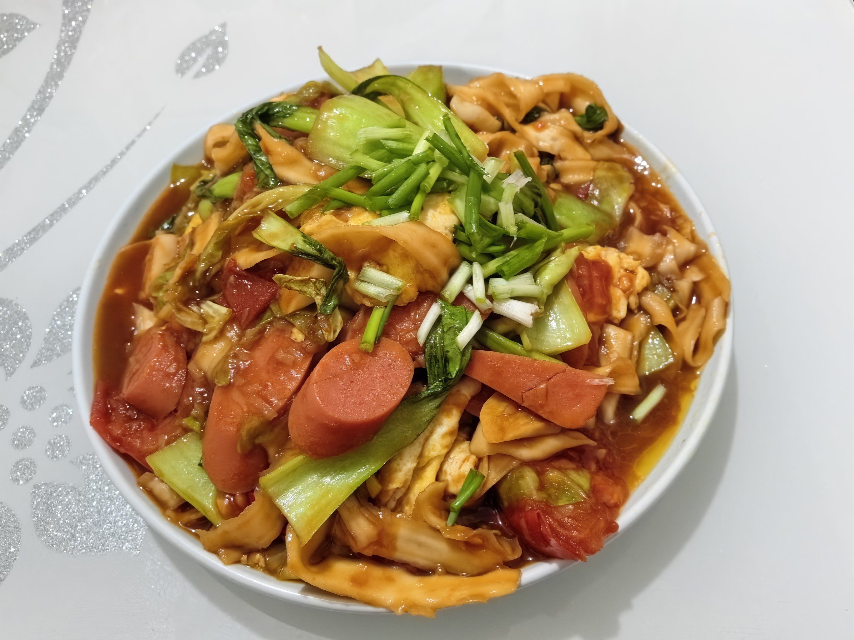 我自己做的炒刀削面#炒刀削面#刀削面#0