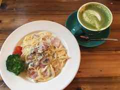 蘑菇培根白酱意粉-西关84·History·Art·Cafe