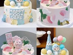 -咖咖熊蛋糕定制·英国蓝风车动物性淡奶油