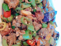 茄子肉丁小公鸡双拼拌面-文三里屯面馆(三里屯店)