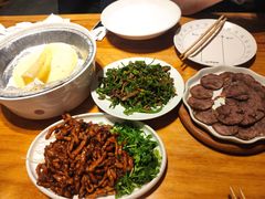鲜豆角丝炒肉-姥姥家春饼店(惠新东街店)