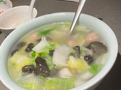 青菜粉丝肉丸汤-老头儿油爆虾(星光一期店)