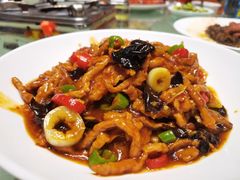 鱼香锅巴肉丝-刘胖子家常菜·蹄花焖藕(富安街店)