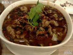 水煮滑牛肉（￥22）-粤仔湾砂锅粥(广益哥伦布店)