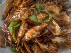 葱炒蛏子-海香园饭店