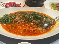 鱼辣子江团配老面开花大馒头-南堂馆·新川菜(春熙路店)