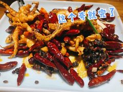 老干妈煸鱿鱼-吕氏疙瘩汤·私家菜馆(慈云寺店)