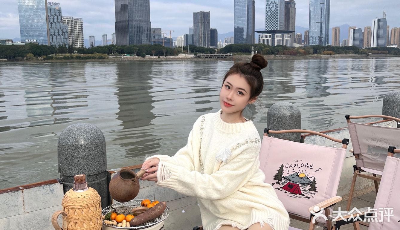 听说这家江景餐厅 出了一个围炉煮茶下午茶tc🫖
