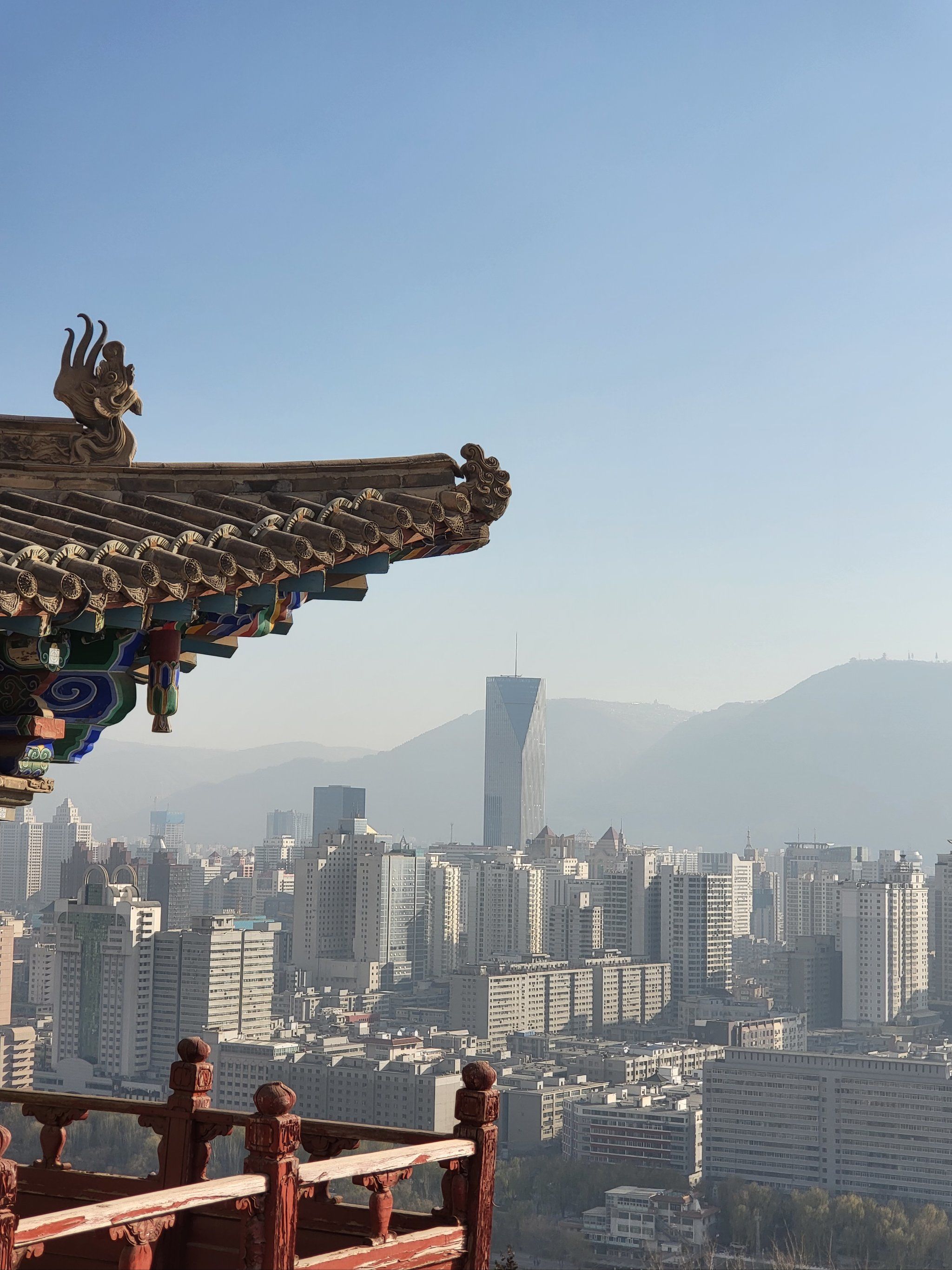 就是中山桥,白塔山,美不胜收