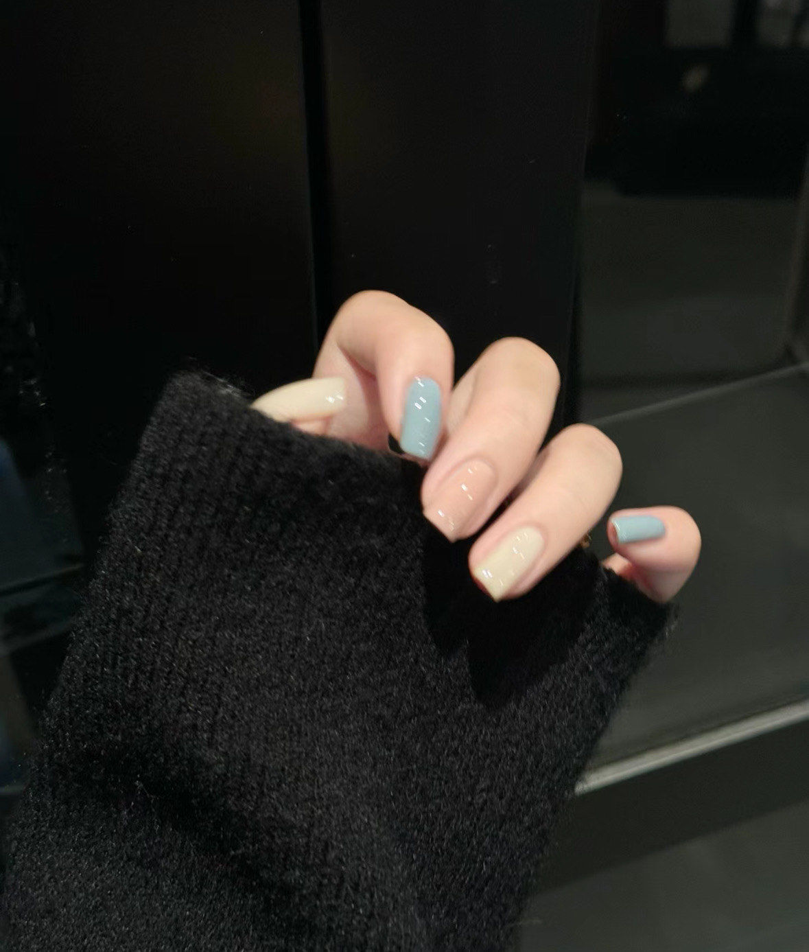 好清新的调色美甲