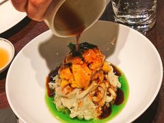 酱麻油海胆拌秋茄-杭州西子湖四季酒店·金沙厅