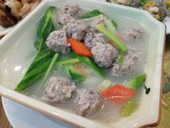 时菜浸肉丸-横岗朋仔餐厅