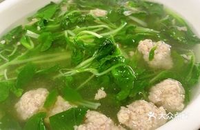 Chicken Hair Vegetable and Pork Dumpling Soup