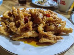 炸鱿鱼条-天伦海鲜·老味道·青岛菜(栈桥天主教堂店)