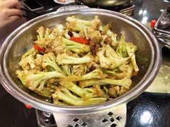 干锅有机花菜-刘胖子家常菜·蹄花焖藕(中南店)