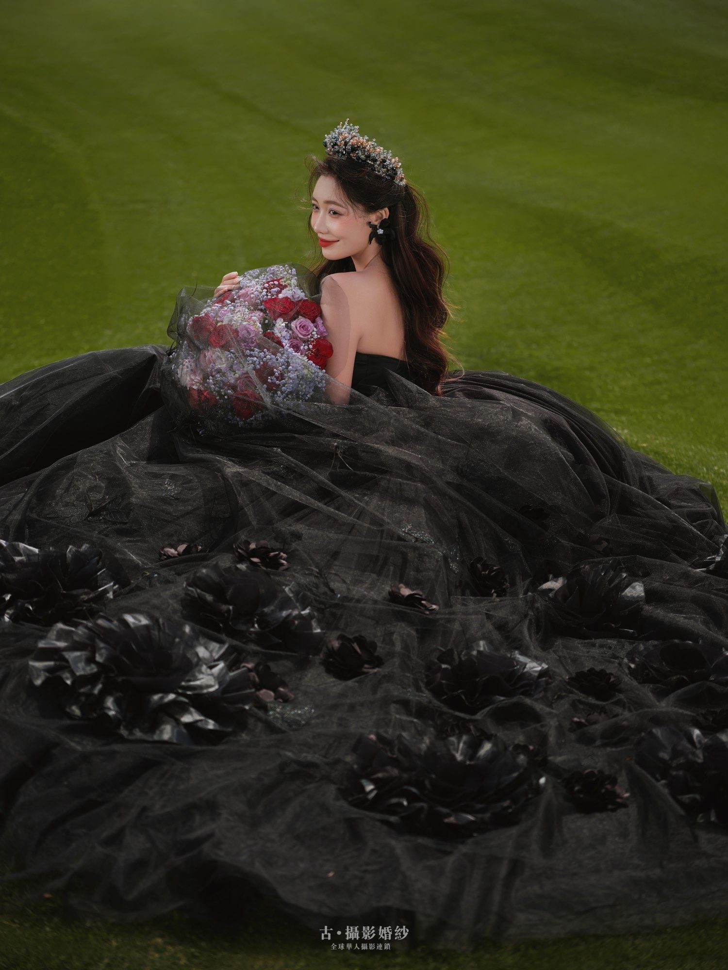 无限心动的森系黑纱婚纱照🖤追求个性
