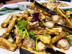 茄子拌扇贝-华圆美食