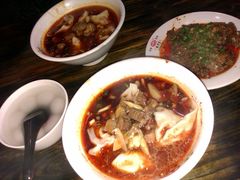2011.1.10红烧牛肉&红烧大肠抄手+赖汤团+粉蒸排骨-龙抄手(文殊坊店)