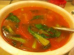 蕃茄猪肝鸡毛菜汤-小实惠嘉(威海路店)