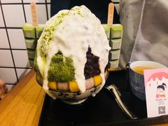 抹茶生乳かき氷-WONDER ICE 萬得冰田(建設路总店)
