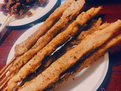 -老红桥炸灌肠牛肚锅烧烤(定福庄店)