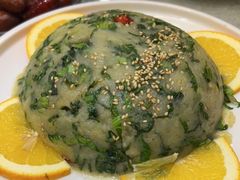 小白菜染洋芋-陕北农家宴