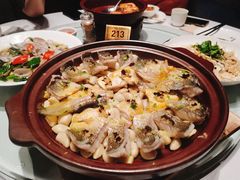 野葱生焗黄花鱼-广东道至正餐厅(区庄店)