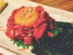 生拌牛肉-炼火烤肉店