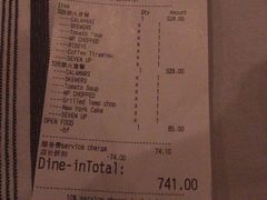 账单-WOLFGANG PUCK KITCHEN & BAR(迪士尼小镇店)
