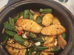 豆酱秋葵炒山药-南拳十三姨·潮汕砂锅粥·粤菜(西单大悦城店)