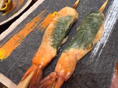 苏叶烤鸡皮虾-鸟串烧Yakitori