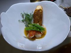 波斯顿龙虾配豌豆苗佐香茅龙虾汁-Jean Georges