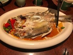 葱椒鲈鱼-绿茶餐厅(蓝色港湾店)