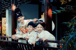-后宫·古装汉服京剧儿童亲子全家福摄影