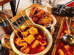甜辣无骨炸鸡-包装马车·韩国料理·포장마차